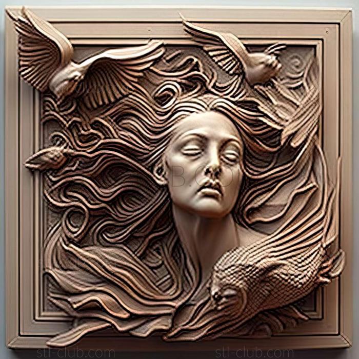 3D мадэль Элизабет Блейлок, американская художница. (STL)